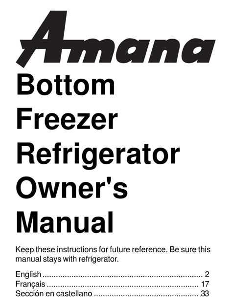 Amana LG2501 Manual pdf manual